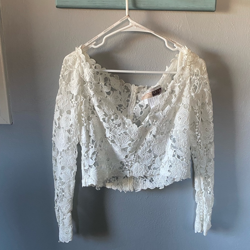 Martina Liana lace bridal topper
